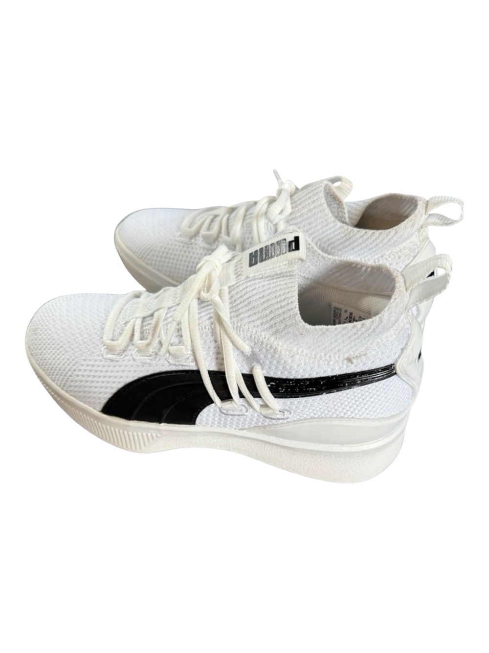 Puma Clyde Court Sneakers GW Jr Boys White Mesh with Black Stripe, size  5.5